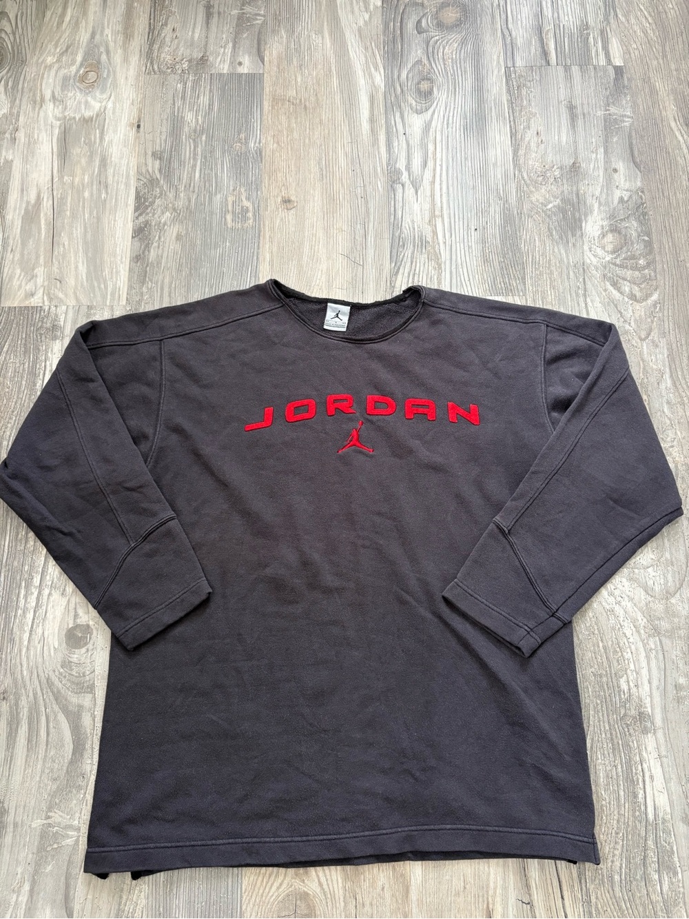 Vintage Jordan Jumpman Embroidered Crewneck Sweatshirt Black Size Large